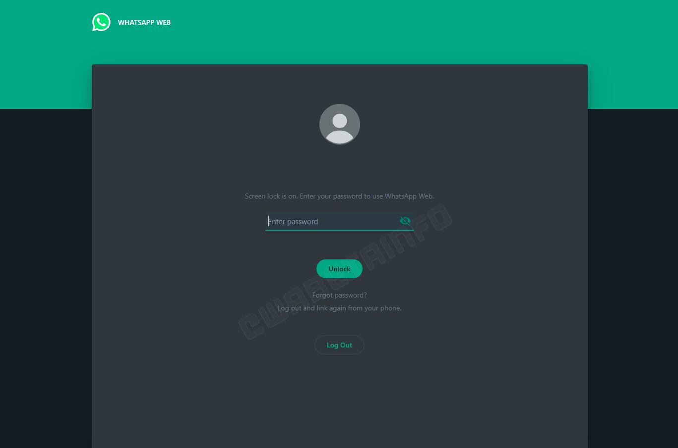 Pantalla de bloque de WhatsApp