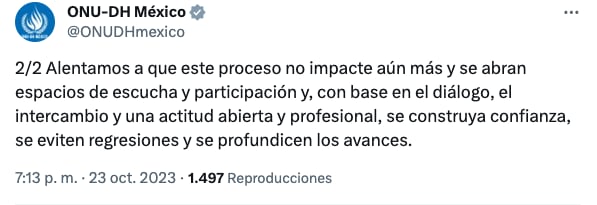 ONU-DH critica el nombramiento de Teresa Guadalupe Reyes Sahagún