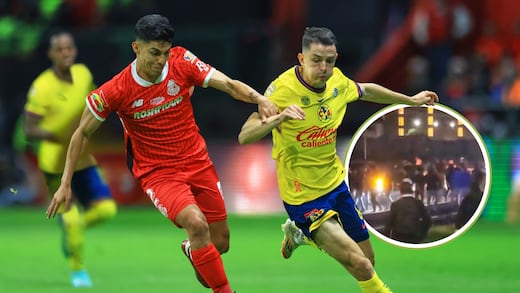 ¡Siente tu Liga! Barras de Toluca y América se enfrentan en la calle; policía no intervino