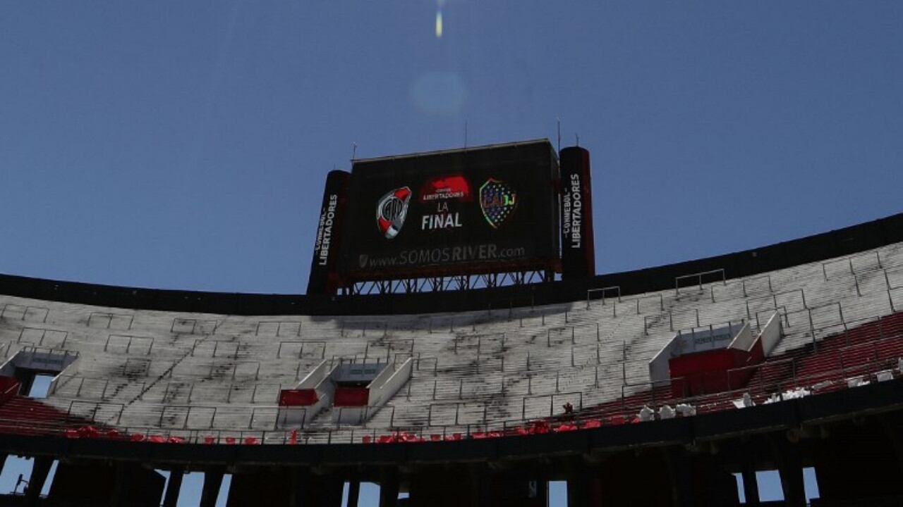 Así luce el Monumental este domingo.