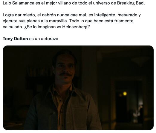 Alaban trabajo de Tony Dalton como Lalo Salamanca en 'Better Call Saul'