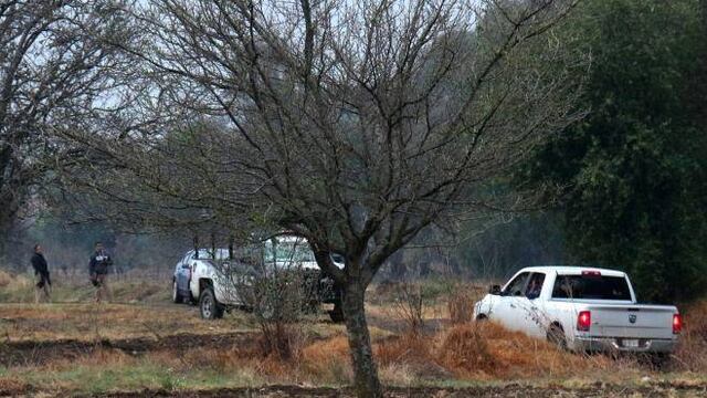 Tambos con cuerpos encontrados en San Andrés Calpan.