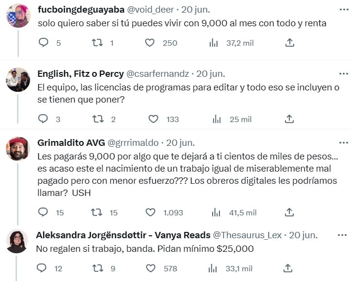 Criticas a Werevertumoro por ofrecer un trabajo en 9 mil pesos donde él ganará miles de pesos