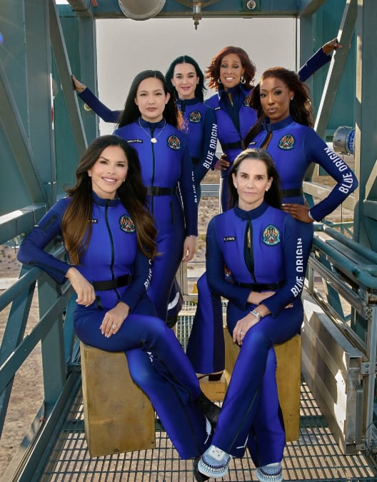 Katy Perry como parte de la misión NS-31 de Blue Origin.