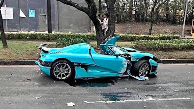 Choque del único Koenigsegg CCXR Special One.