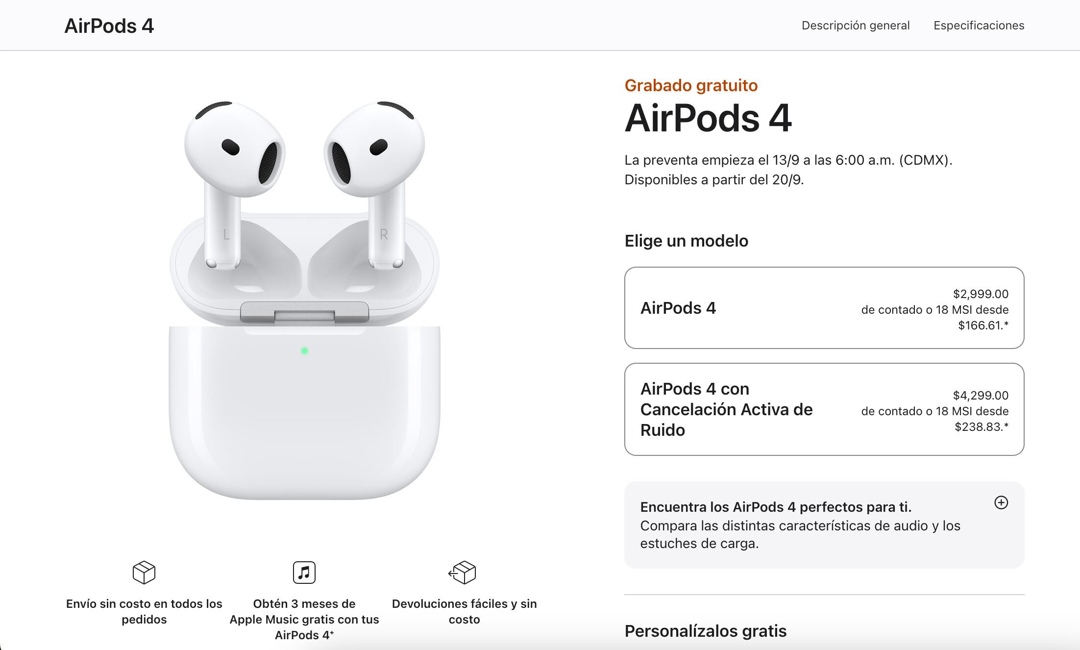 Los nuevos AirPods 4