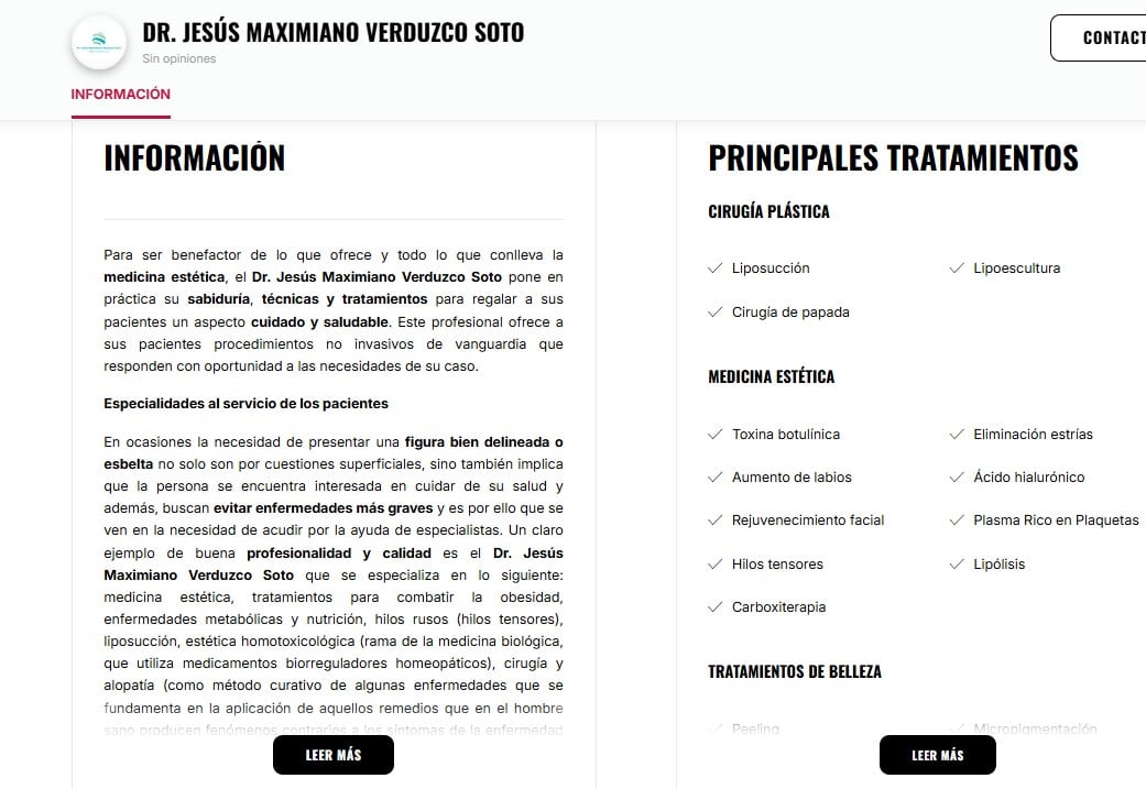 Perfil de Jesús Maximiano Verduzco Soto en Multiestética