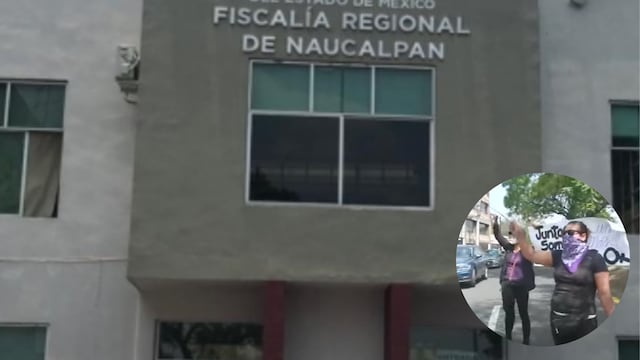 feministas se manifiestan a fuera de la Fiscalía regional de Naucalpan