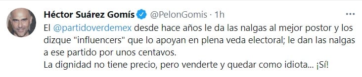 Héctor Suárez Gomís sobre el Partido Verde