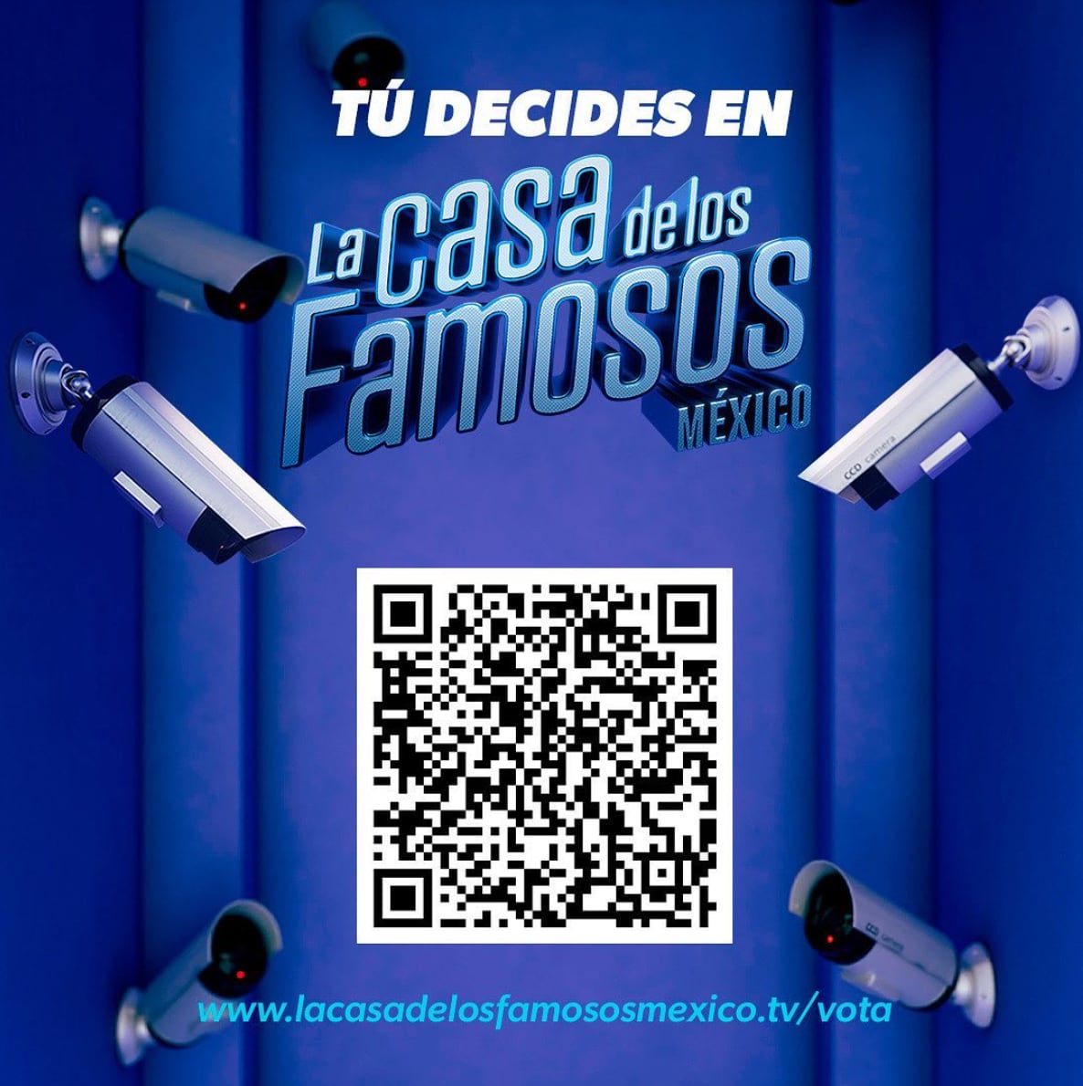 Código QR para votar en La Casa de los Famosos México 2024