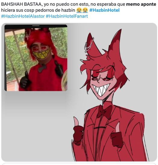 Memo Aponte hizo cosplay de Hazbin Hotel