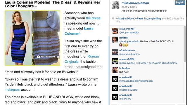 Fin de la polémica: El vestido es azul con negro