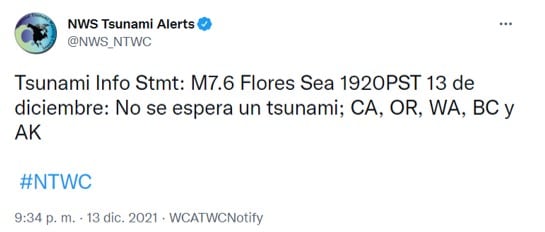 Descartan Tsunami en Indonesia