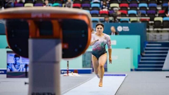 Alexa Moreno durante la competencia