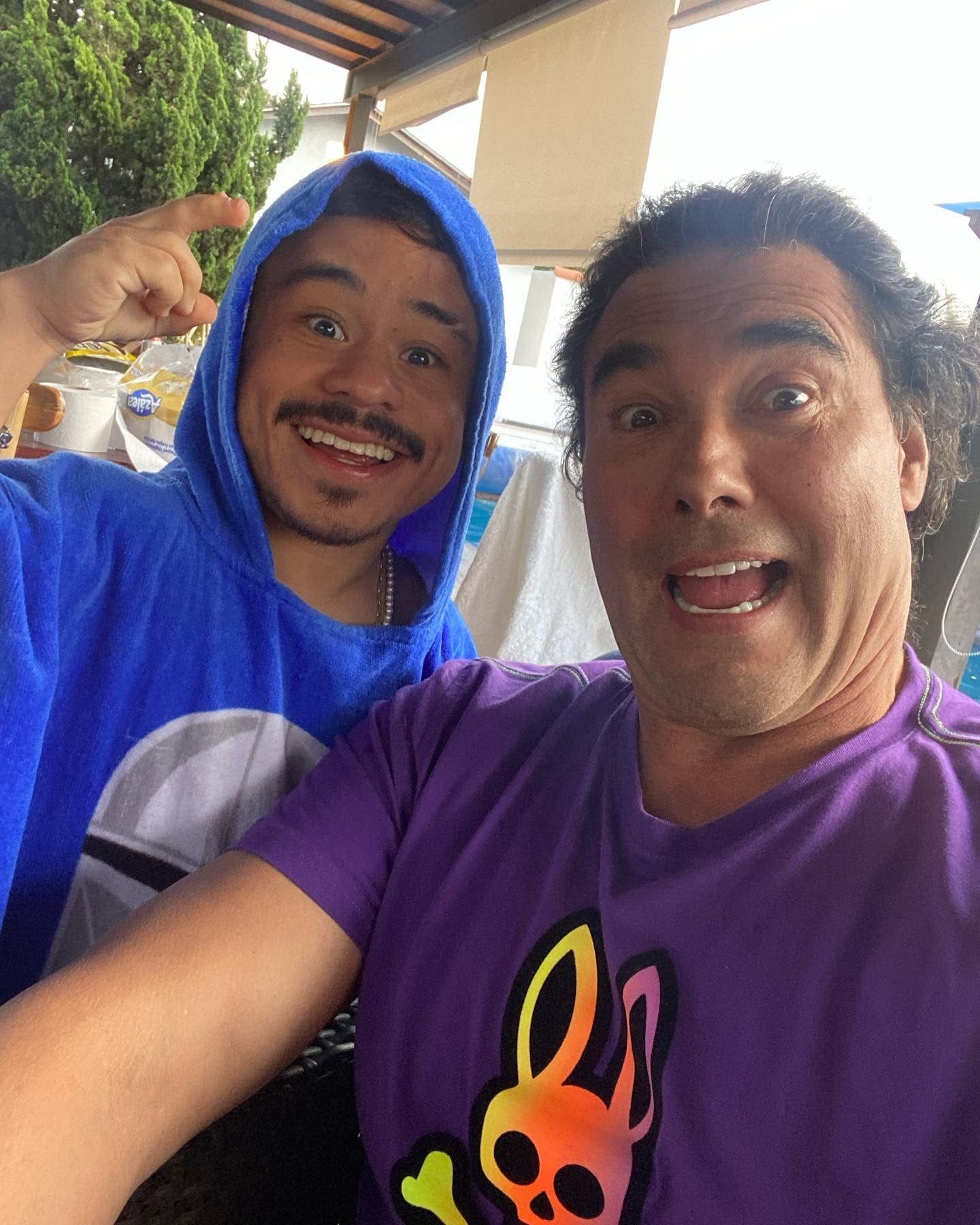 Abel Saenz R, Abelito, con Eduardo Yáñez.