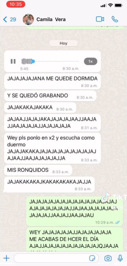 Se queda dormida mientras contaba un chisme