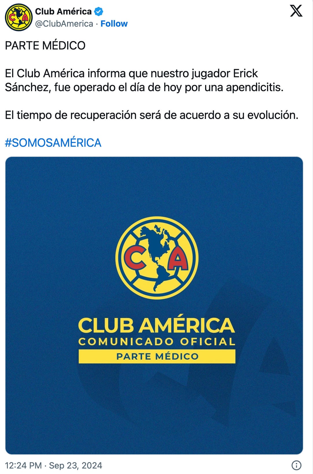 Comunicado Club América