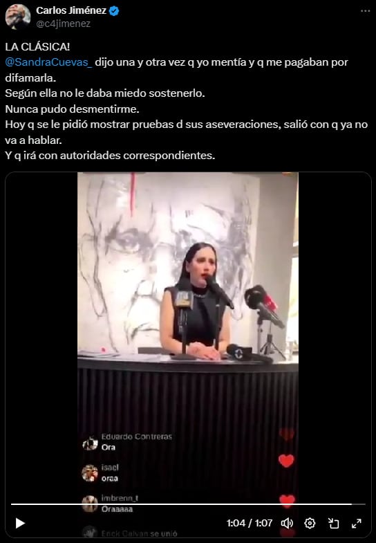 C4 Jiménez sobre Sandra Cuevas