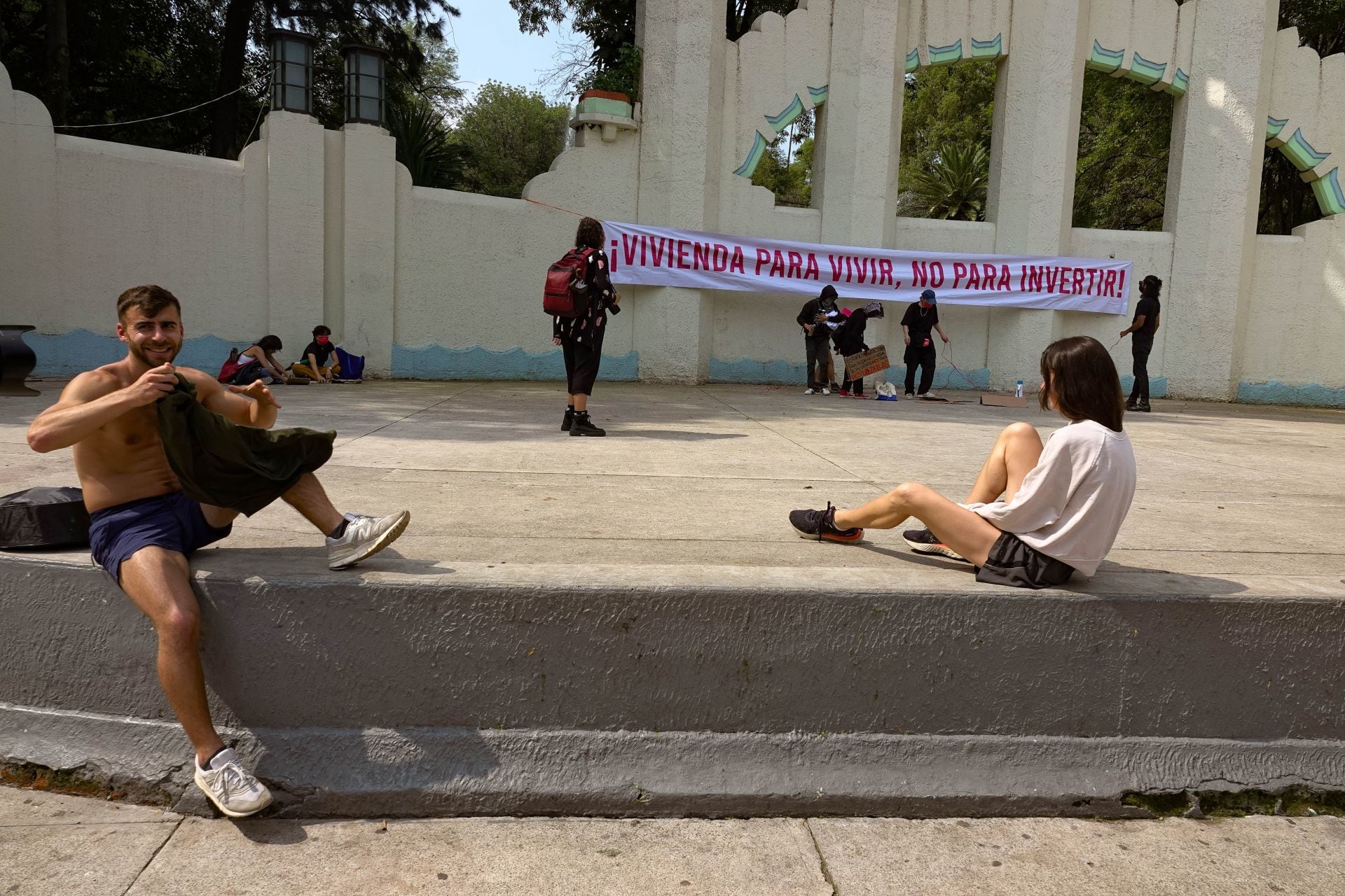Protesta anti gentrificación CDMX