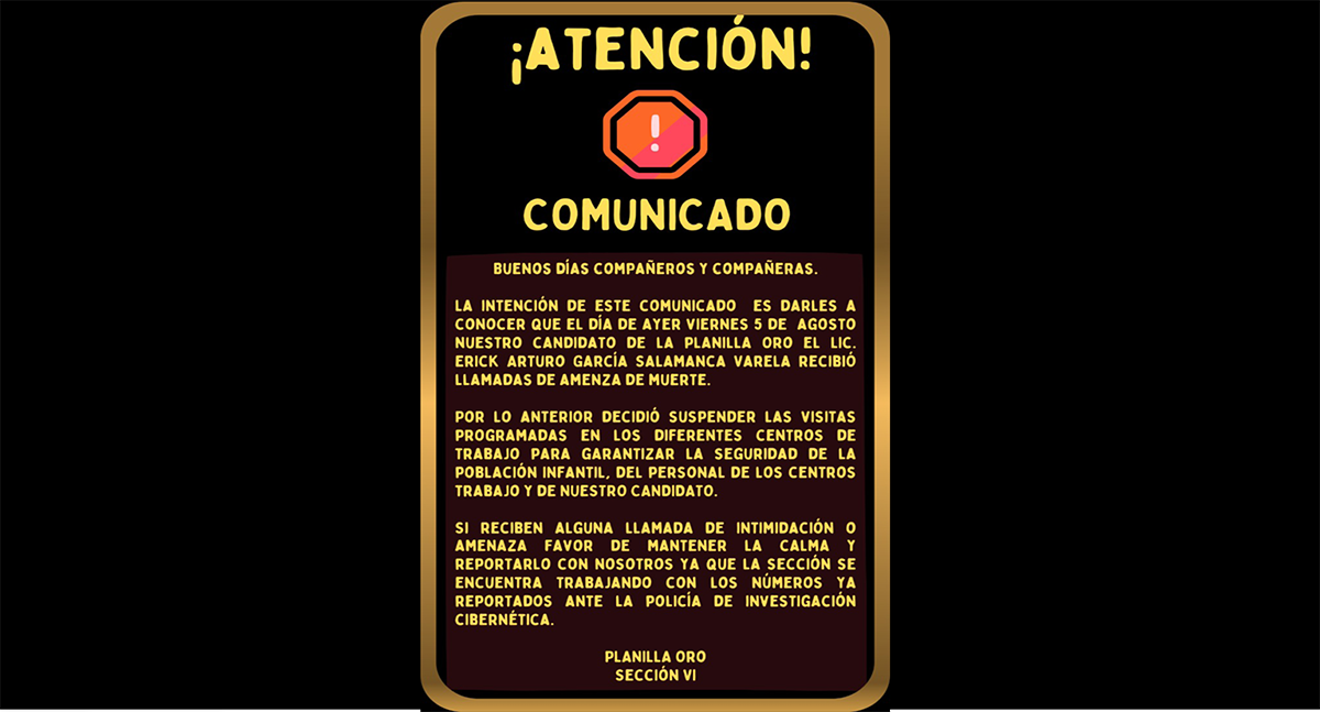 Comunicado plantilla oro SECCION VI