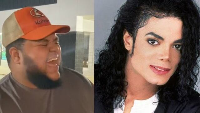 Cantando con voz igualita a la del rey del pop