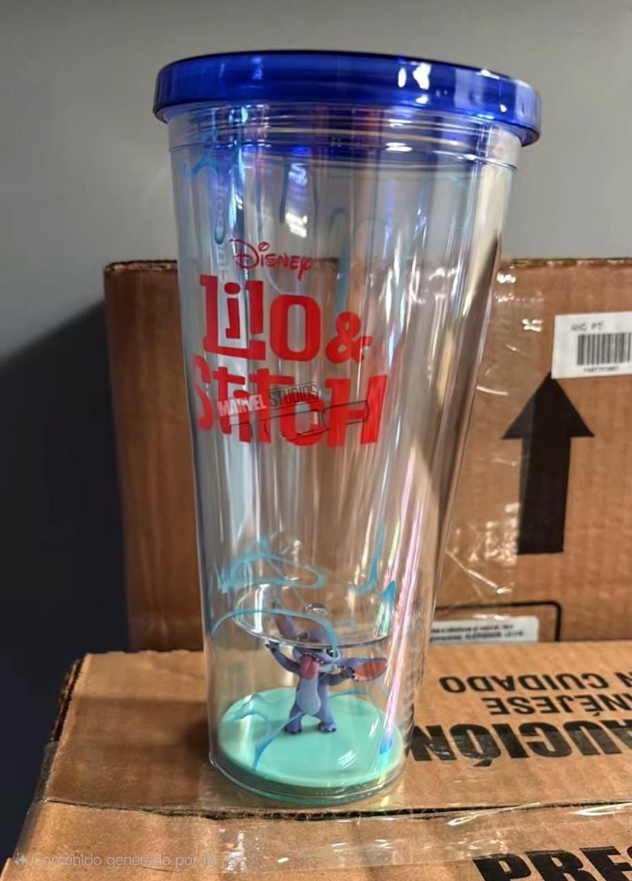 La palomera de Stitch y el vaso coleccionable de Cinépolis para el live action de Lilo Stitch