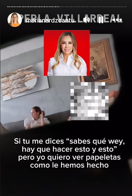 Mariana Rodríguez denuncia la compra del voto de Perla Villarreal, candidata del PRI