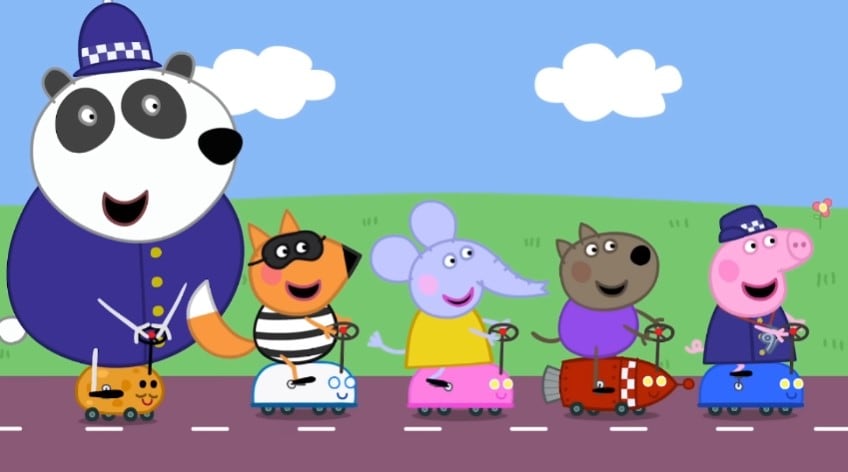 Peppa Pig aprende a cruzar la calle