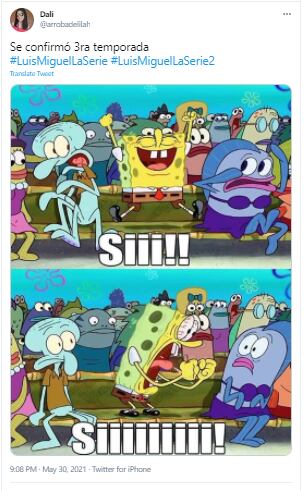 Meme sobre 'Luis Miguel, la serie'.
