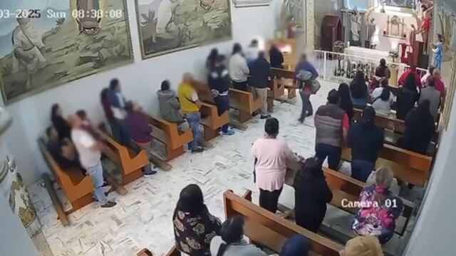 Video de un intento de asesinato dentro de iglesia en el Estado de México