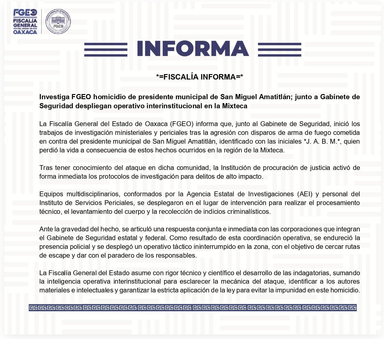 Asesinan a balazos Joel Ángel Bravo, alcalde de San Miguel Amatitlán