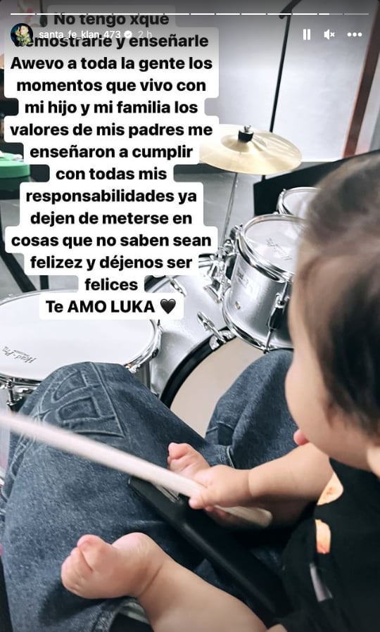 Santa Fe Klan comprueba que si pasa tiempo con su hijo y pide que se dejen de habladas