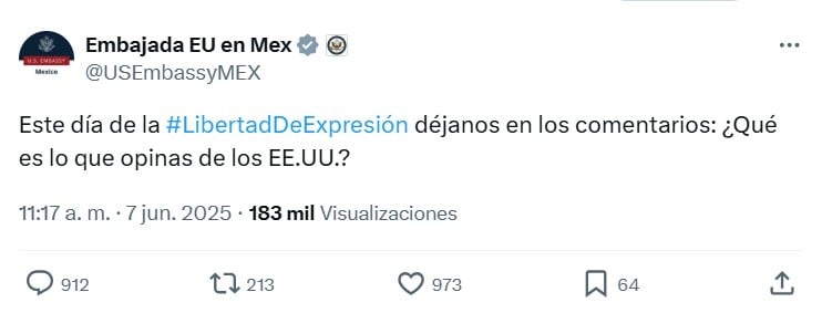 Embajada de Estados Unidos pidió opiniones sobre la Libertad de Expresión y las respuestas se salieron de control