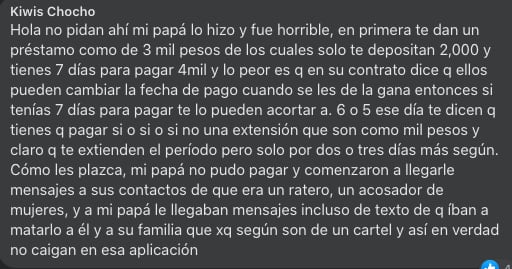 Una de las quejas de usuarios por apps de préstamos que estafan y amenazan
