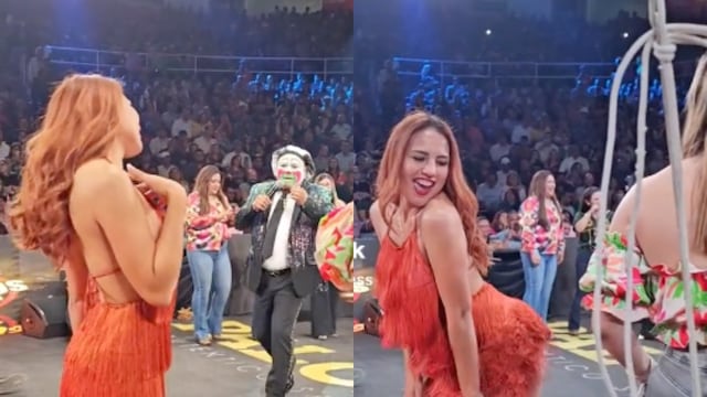 Brincos Dieras causa sensación gracias una sexy mujer que paso a bailar en uno de sus shows