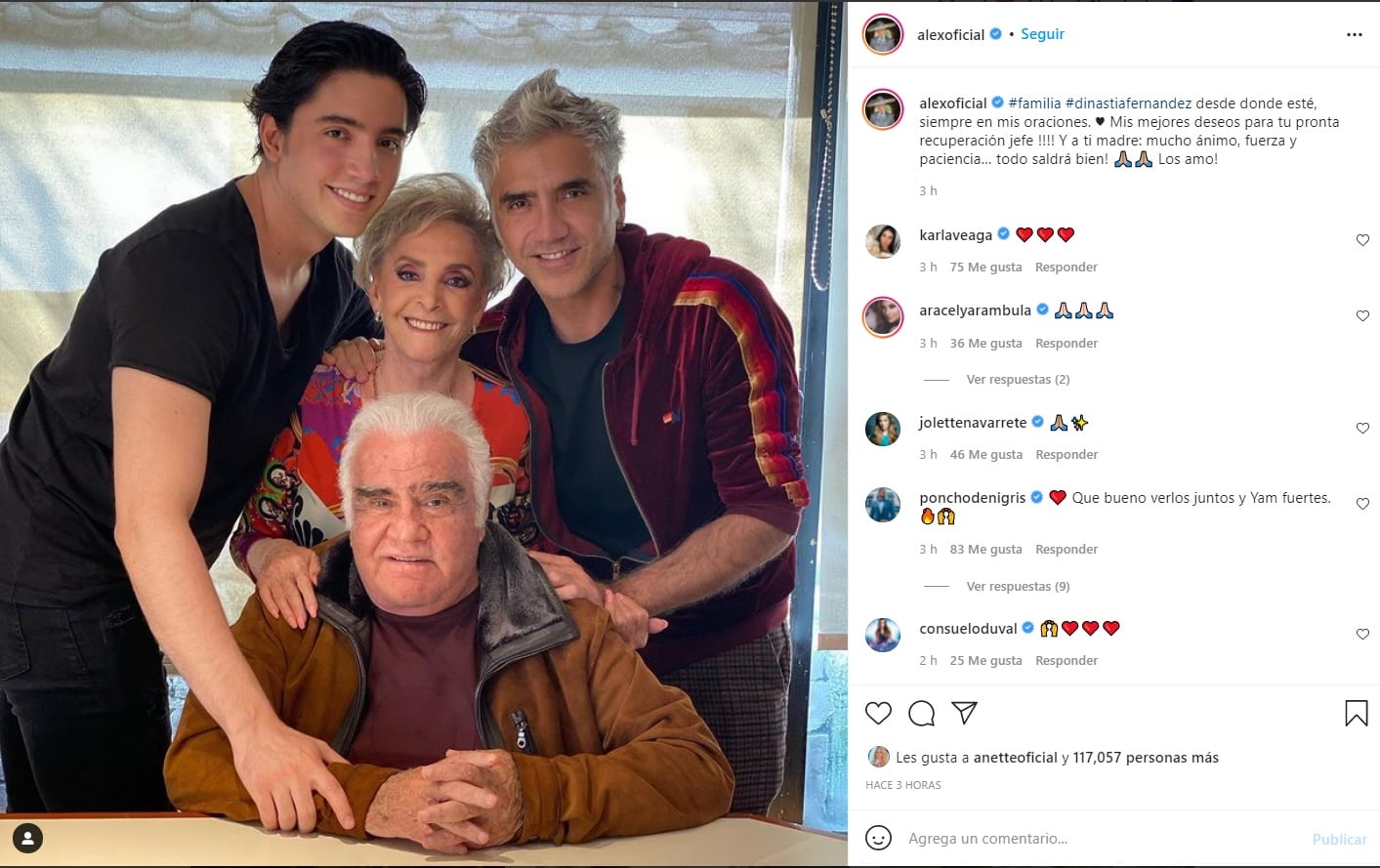 Alejandro Fernández dedica emotivo mensaje Vicente Fernández