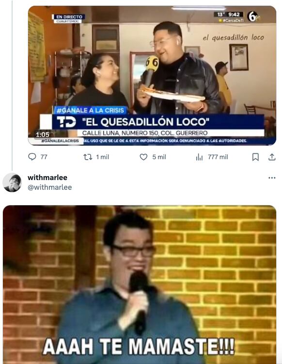 Una salsa le cambia hasta la orientación a un reportero y se hace viral
