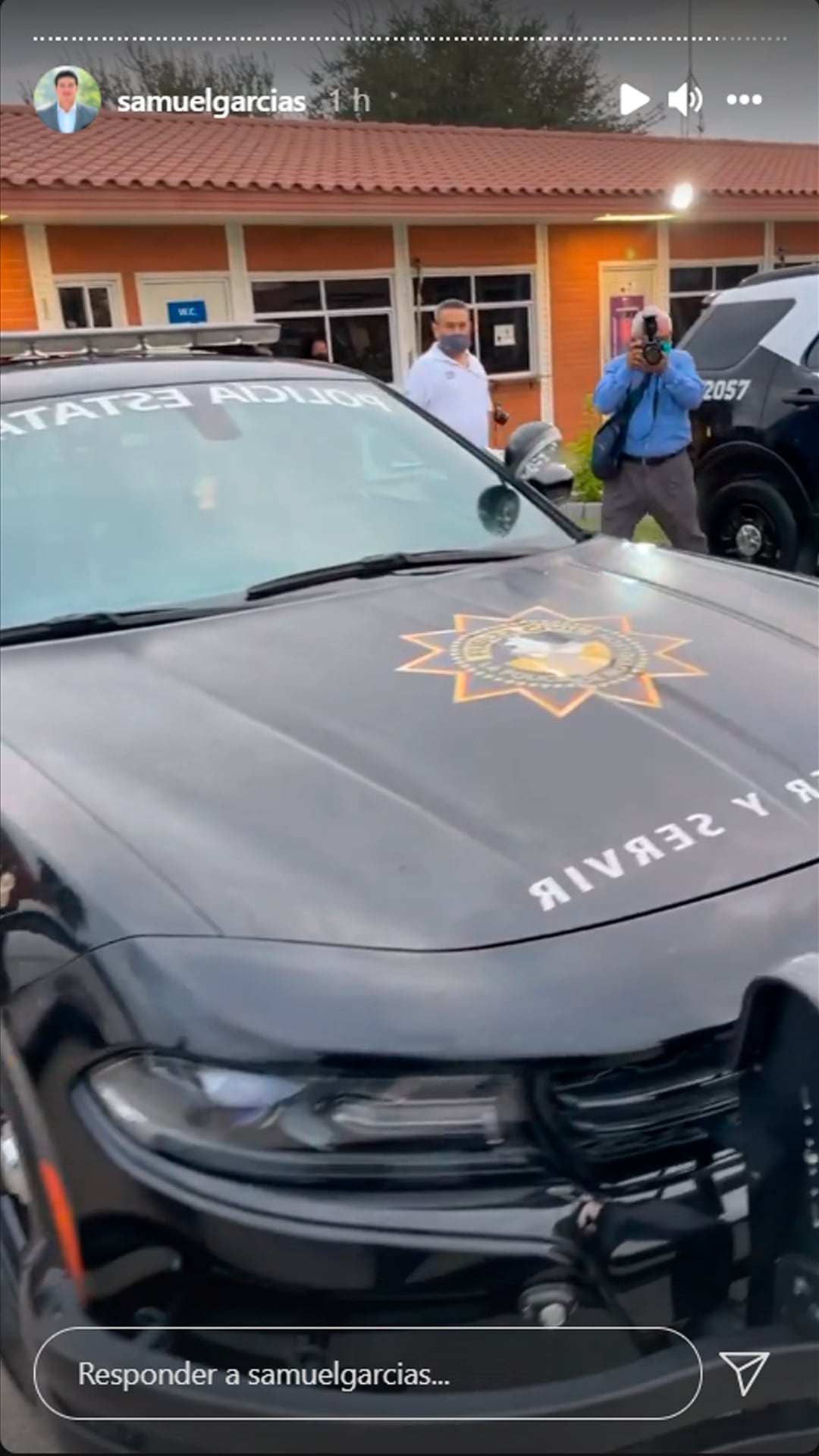 Captura de pantalla de Instagram de Samuel García/ patrulla Charger Interceptor