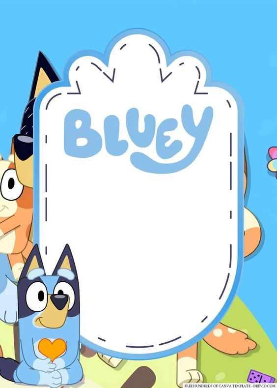 Tarjetas de Bluey para graduación
