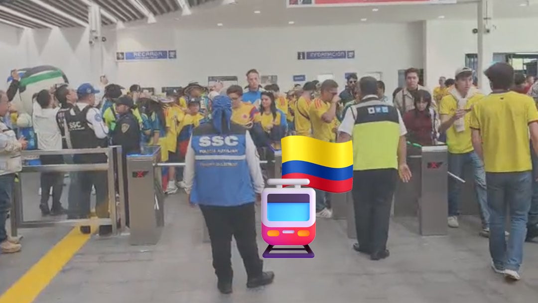 La fiebre colombiana invade el Tren Ligero rumbo al Estadio Banorte previo al partido