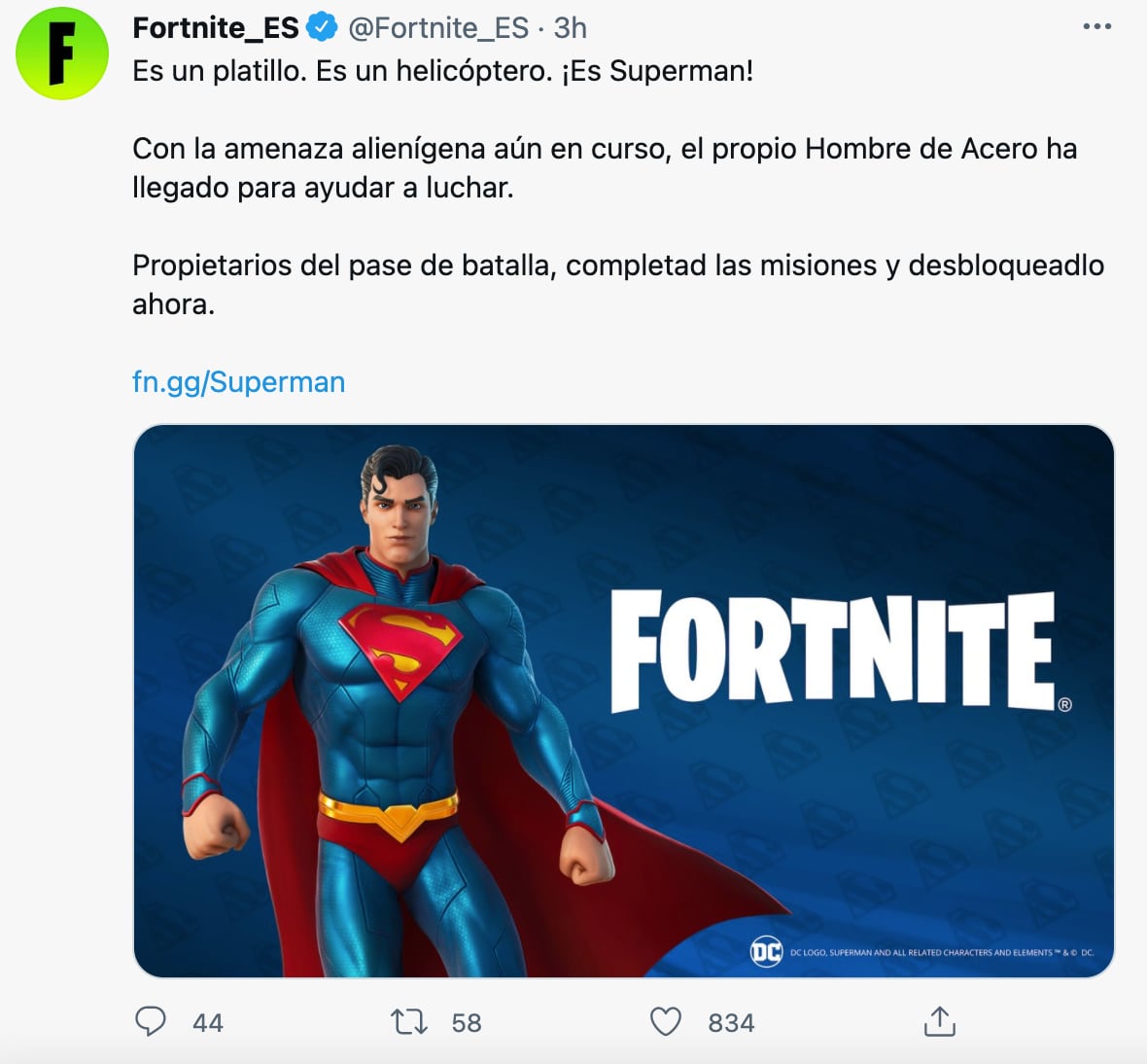 Superman en 'Fortnite'