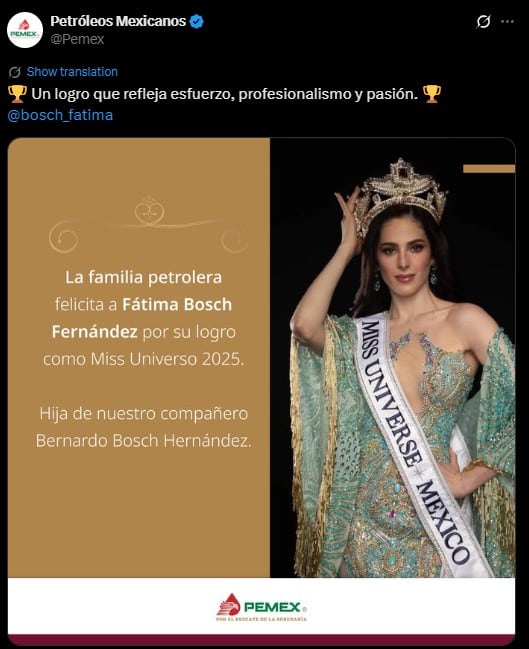 Bernardo Bosch Hernández, papá de Fátima Bosch y director en Pemex