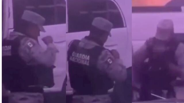 Captan a agentes de la Guardia Nacional presuntamente inhalando cocaína en Sonora