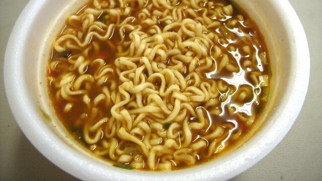 Sopas instantáneas.