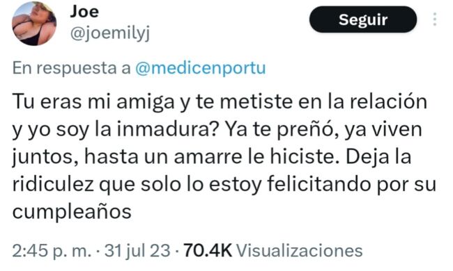 Lo felicita en su cumpleaños aunque haya embarazado a otra