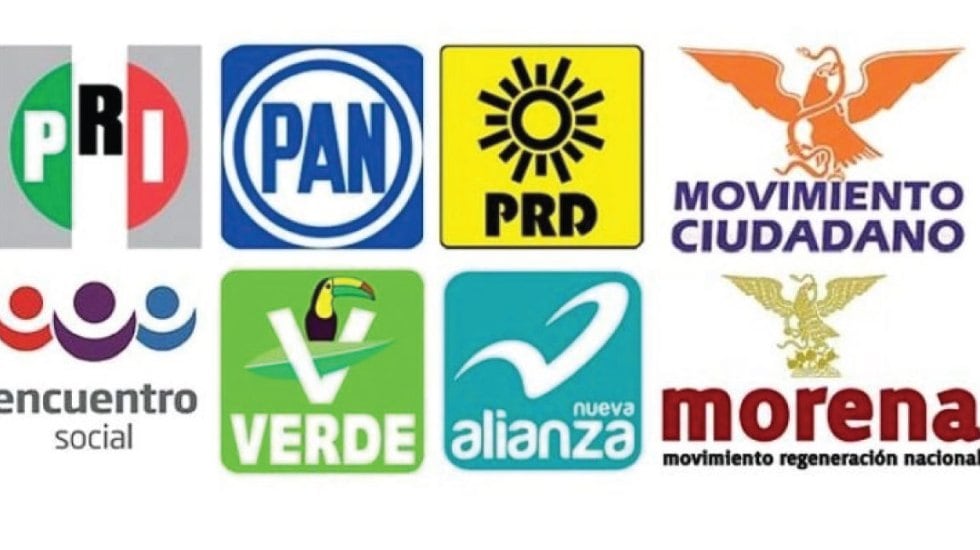 Partidos políticos (PRD, Encuentro Social y Nueva Alianza ya extintos)