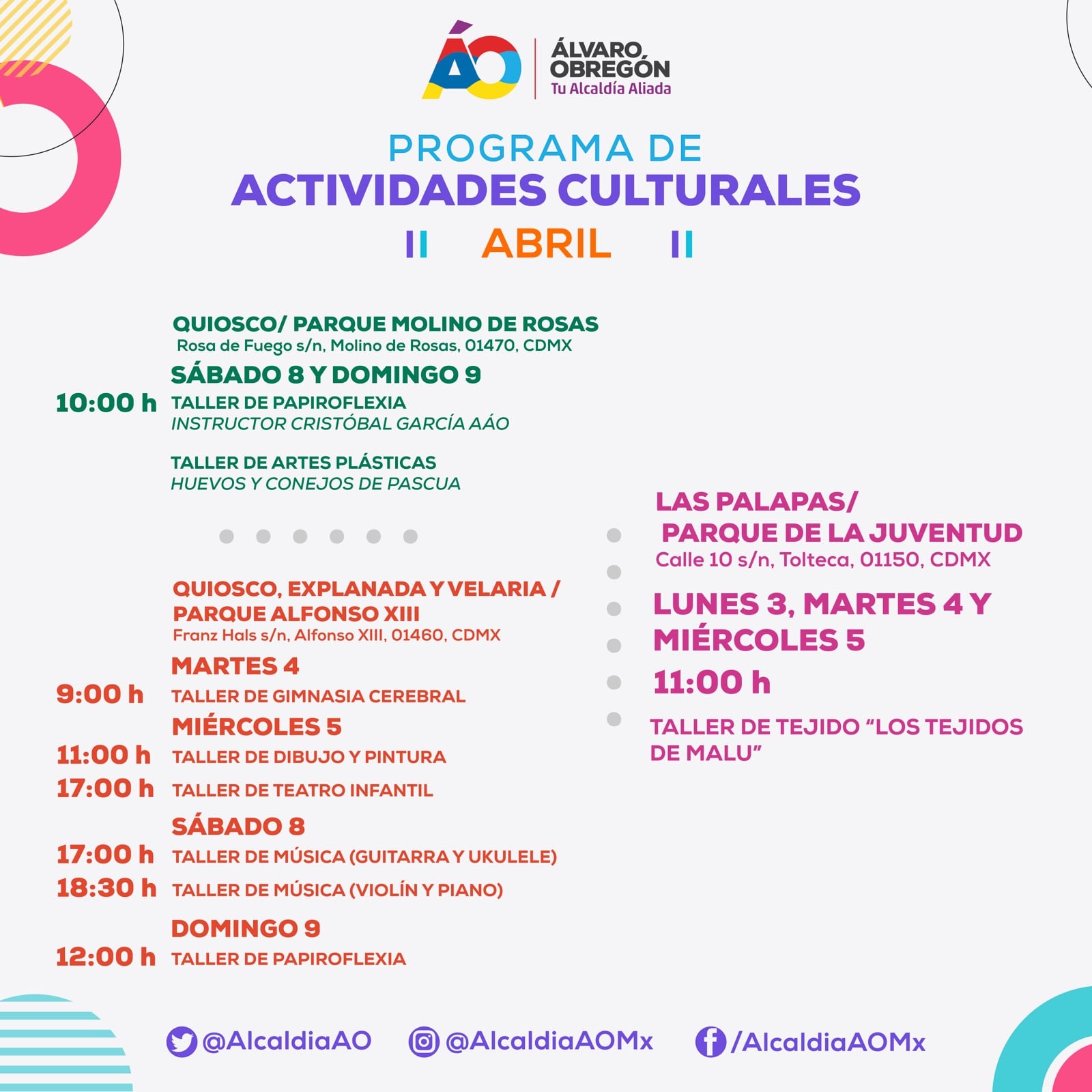 Actividades Álvaro Obregón