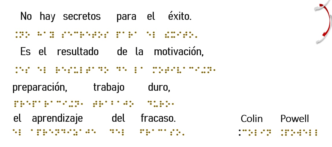 ¿Cómo felicitar en braille? 5 frases cortas y motivadoras que puedes imprimir