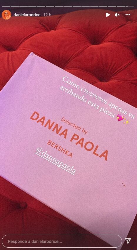 Daniela Rodrice recibe paquete de Danna Paola.