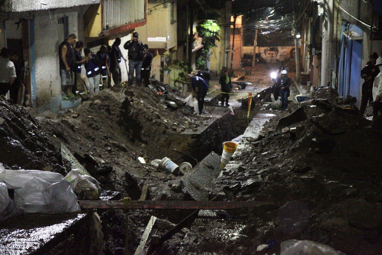 derrumbe en Álvaro Obregón